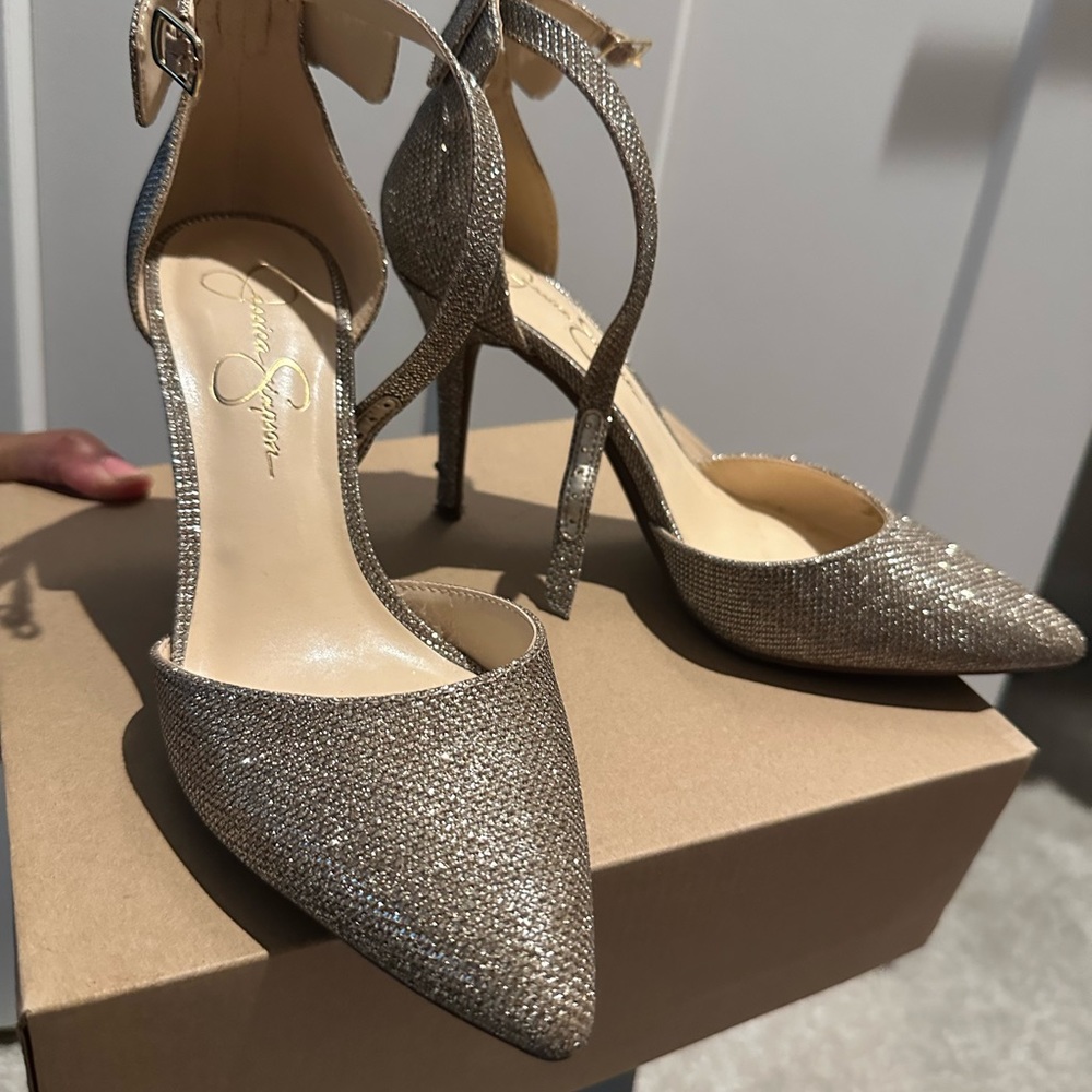 Jessica Simpson Gold Sparkle Mesh